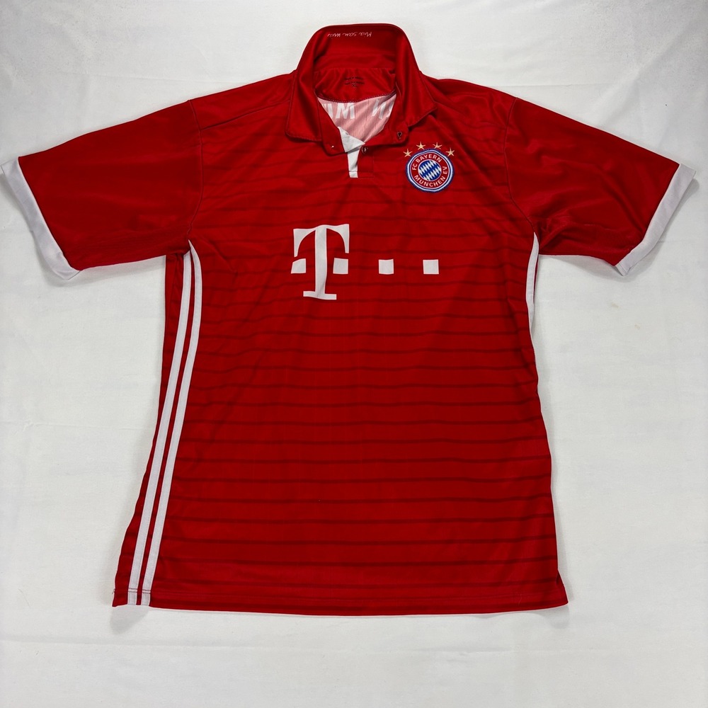 Bayern Munich Red Soccer Jersey‎ T-Mobile Sponsor Short Sleeve Mens XL